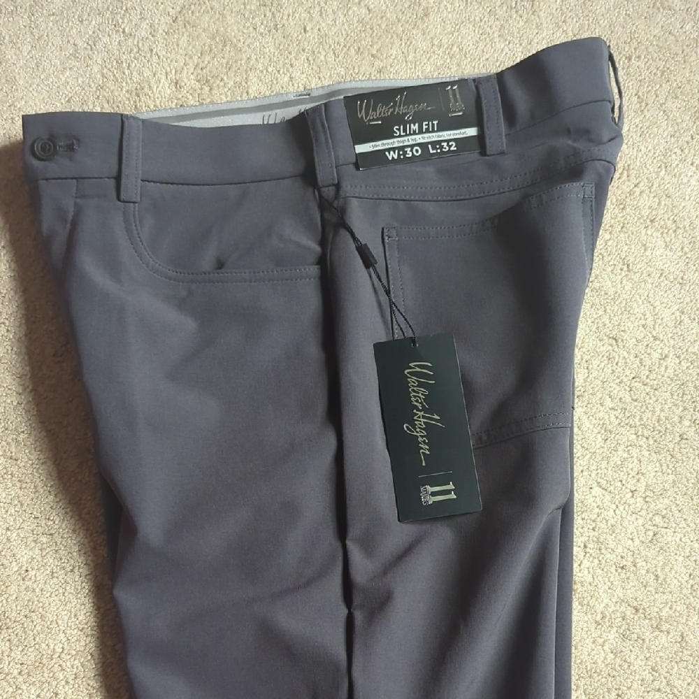 Walter Hagen Gray Chinos Flat Front